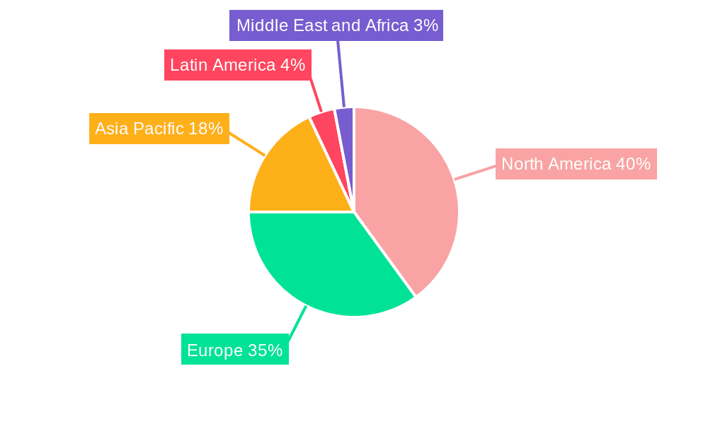 3D Printing in Aerospace Market Market Share by Region - Global Geographic Distribution