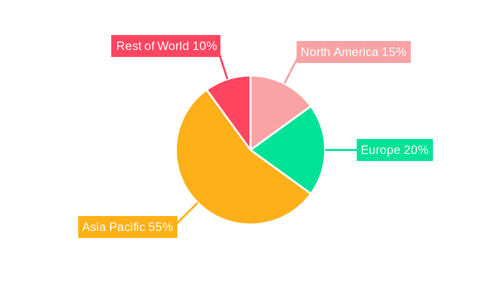 Asia Pacific Cellulose Acetate Market Market Share by Region - Global Geographic Distribution