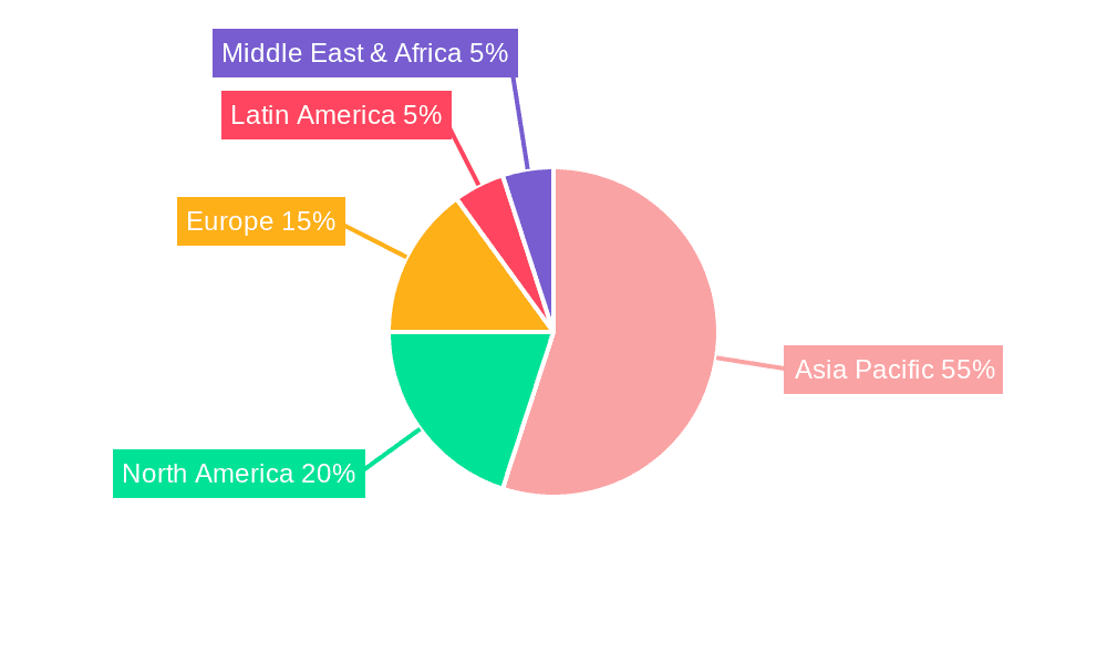 Asia-Pacific Lighting Control Market Market Share by Region - Global Geographic Distribution