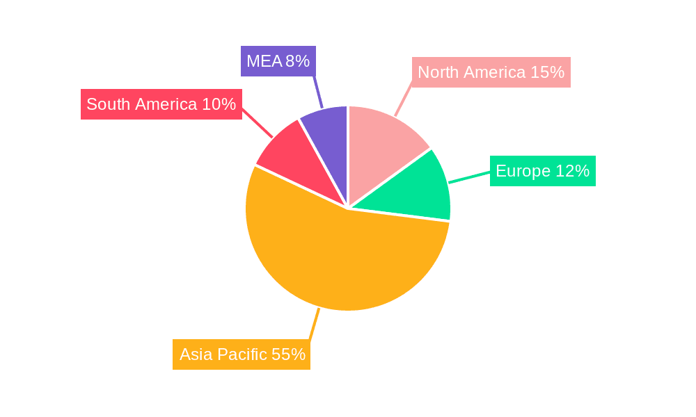 Bauxite Market Market Share by Region - Global Geographic Distribution