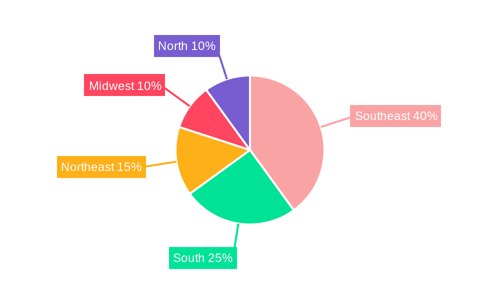 Brazil Auto Loan Market Market Share by Region - Global Geographic Distribution