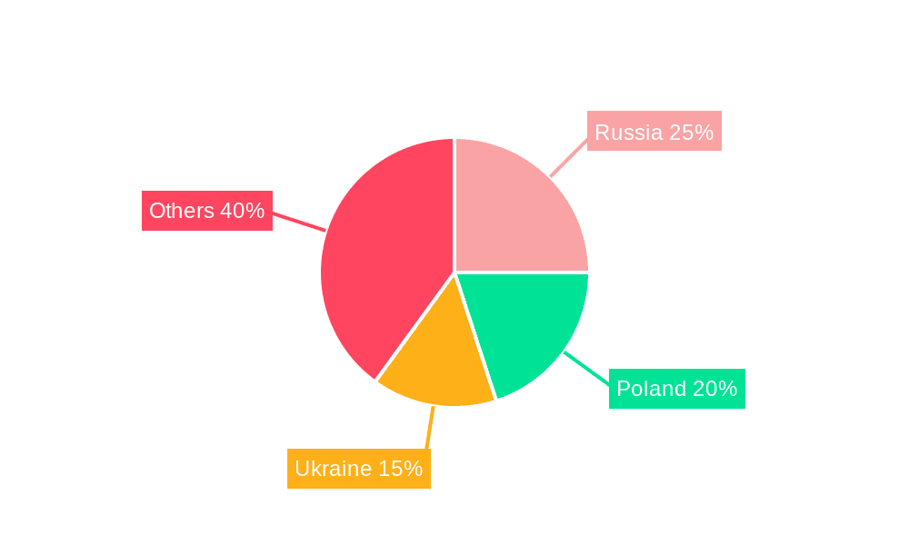 East Europe Renewable Energy Industry Market Share by Region - Global Geographic Distribution