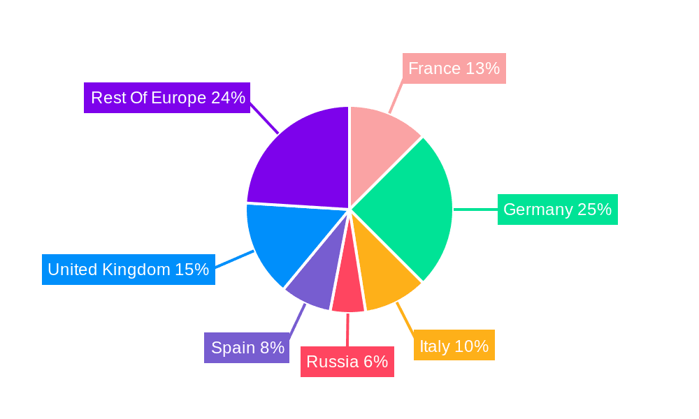 Europe Adhesives Market Market Share by Region - Global Geographic Distribution
