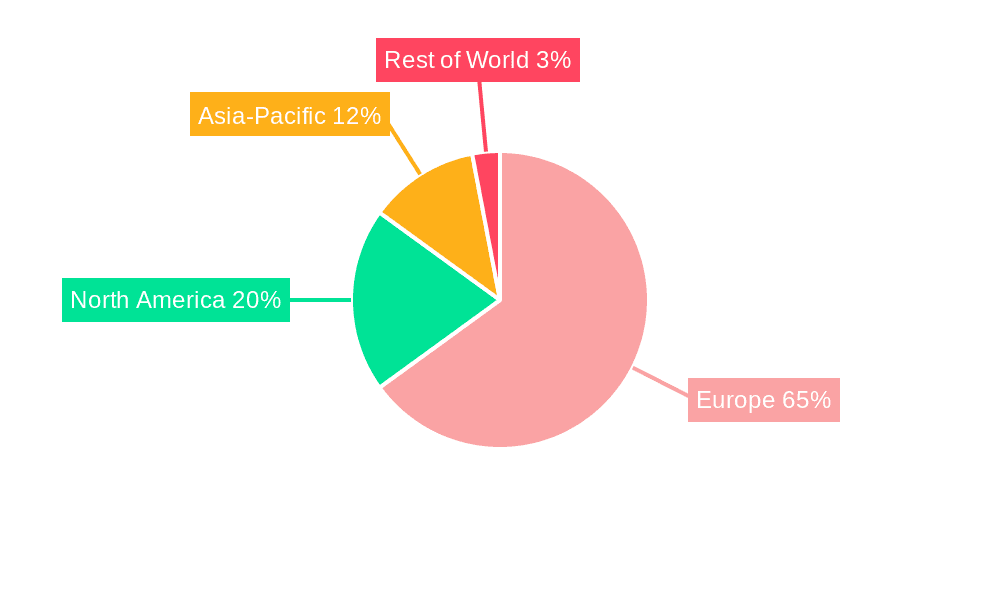 Europe Battery Cell Market Market Share by Region - Global Geographic Distribution