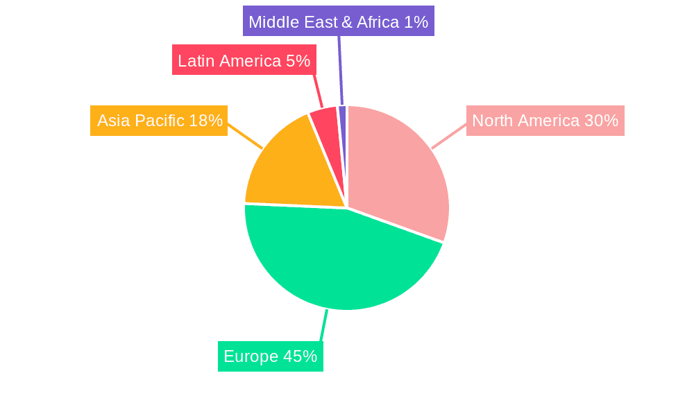 Europe Neurostimulation Market Market Share by Region - Global Geographic Distribution