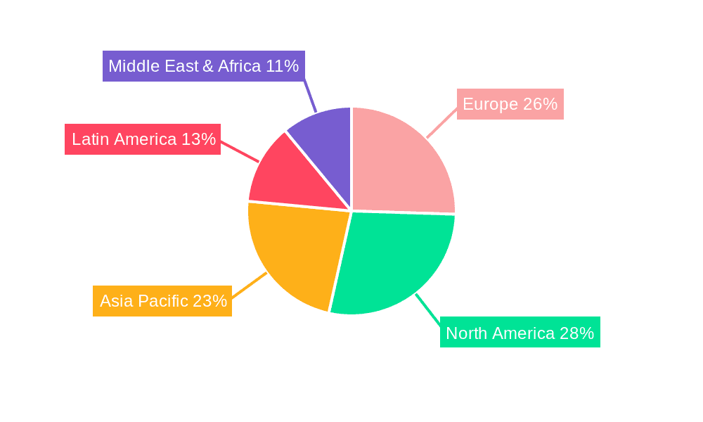 Europe Physical Security Market Market Share by Region - Global Geographic Distribution