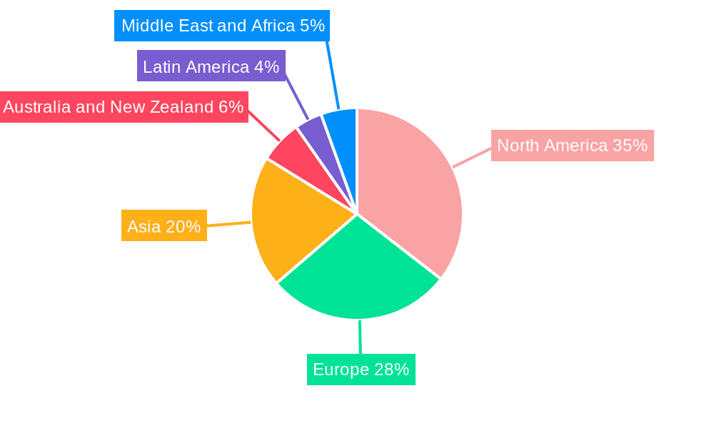 Explainable AI Market Market Share by Region - Global Geographic Distribution