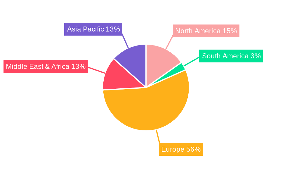 German Military Industry Market Share by Region - Global Geographic Distribution