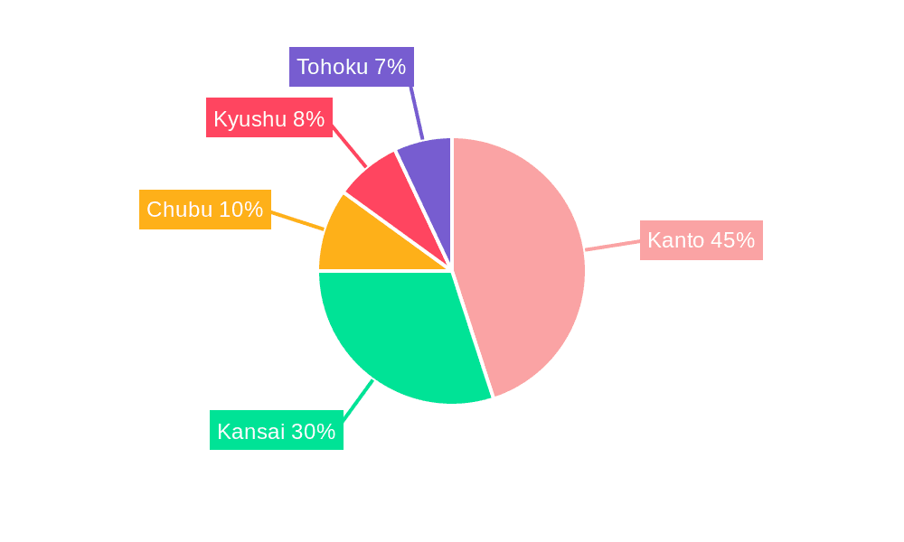 Hospitality Industry in Japan Market Share by Region - Global Geographic Distribution