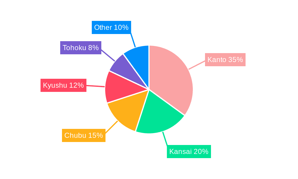 Japan Telecom Industry Market Share by Region - Global Geographic Distribution