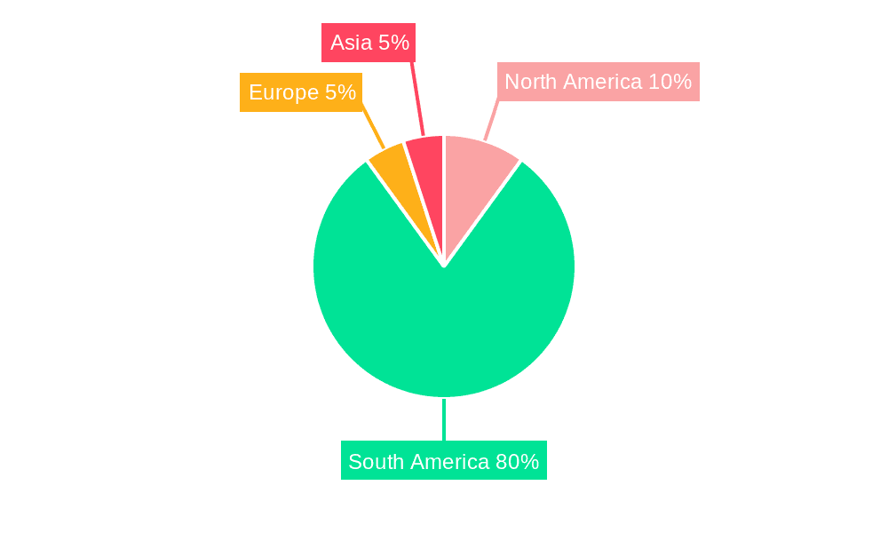 Latin America Jewelry Industry Market Share by Region - Global Geographic Distribution