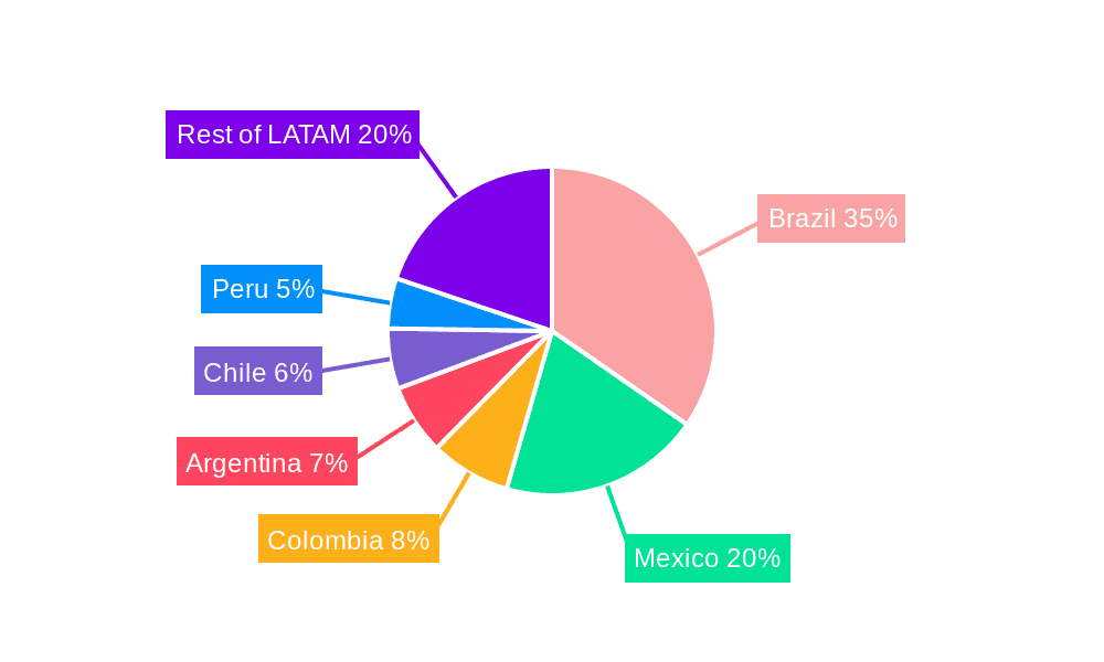 Latin America Payments Market Market Share by Region - Global Geographic Distribution