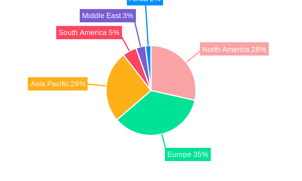Luxury Footwear Market Market Share by Region - Global Geographic Distribution