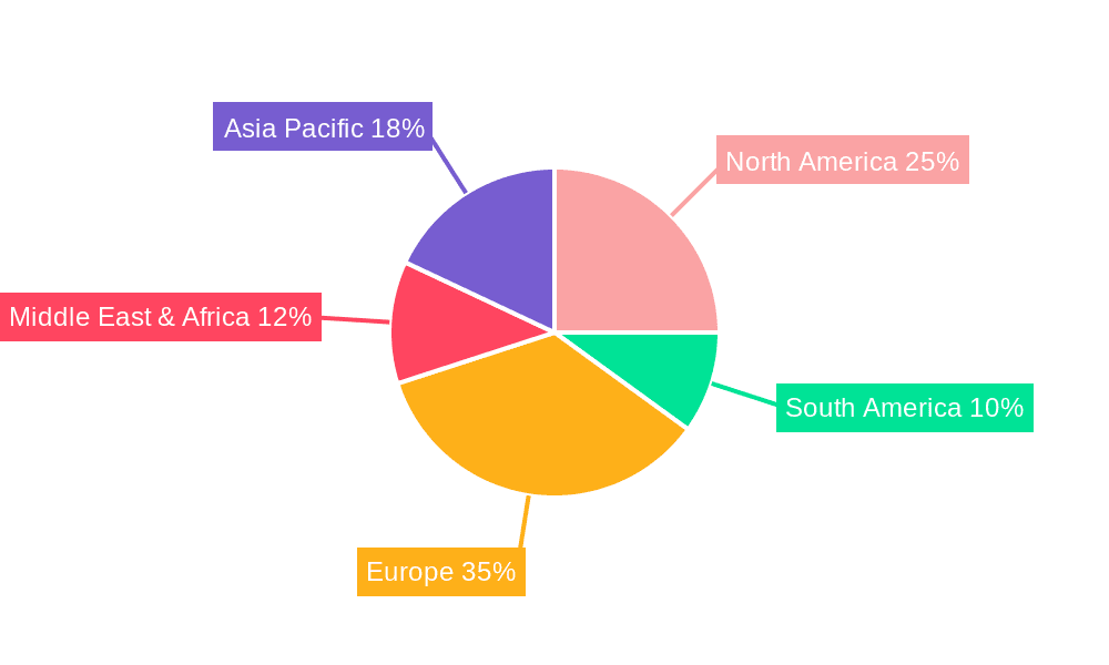 Luxury Italian Furniture Market Market Share by Region - Global Geographic Distribution