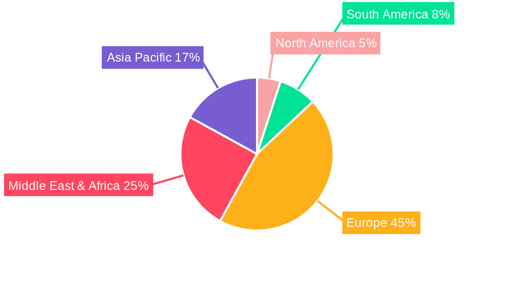 MEA Wine Industry Market Share by Region - Global Geographic Distribution
