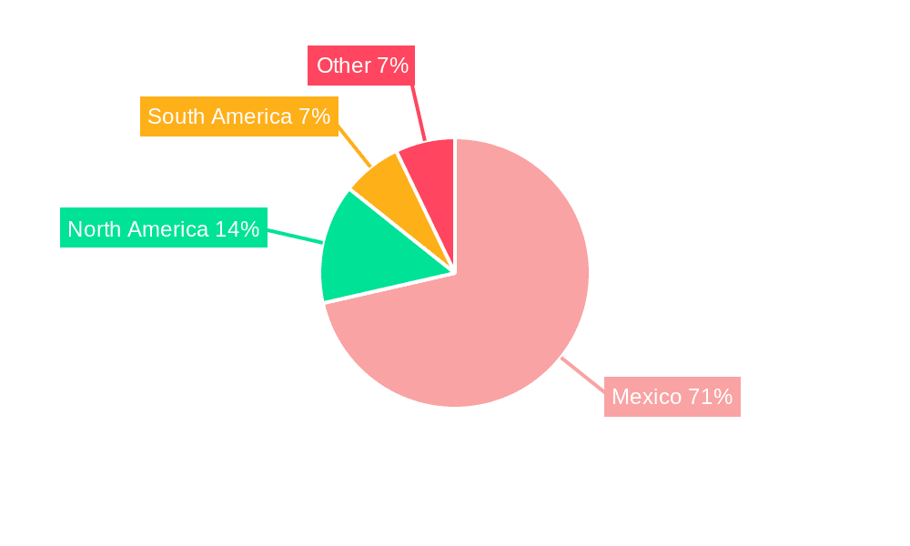 Mexico Paints And Coatings Market  Market Share by Region - Global Geographic Distribution