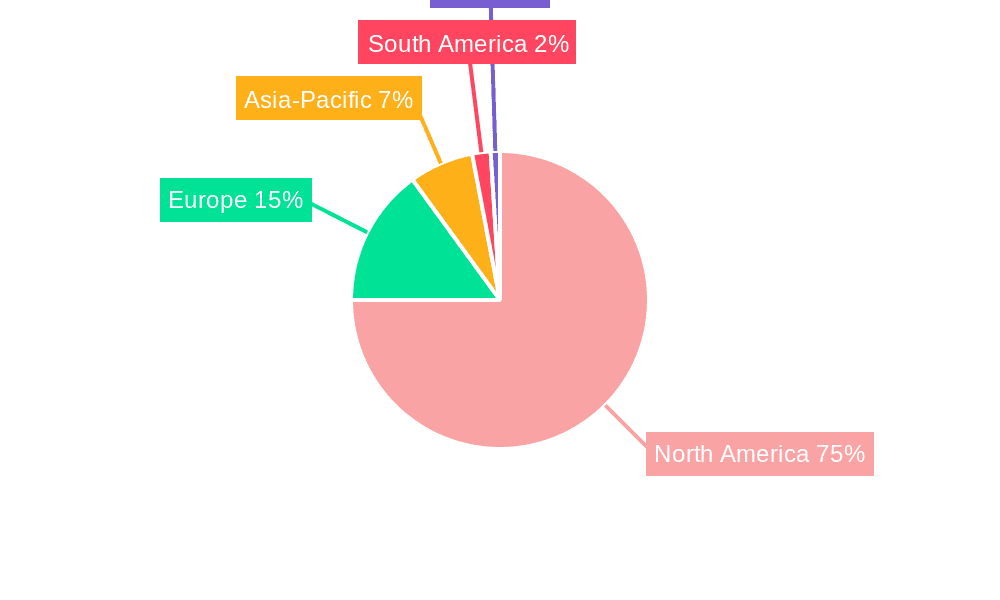 North America Mining Equipment Market Market Share by Region - Global Geographic Distribution