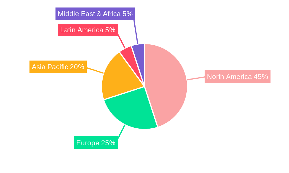 North American Collagen Market Market Share by Region - Global Geographic Distribution