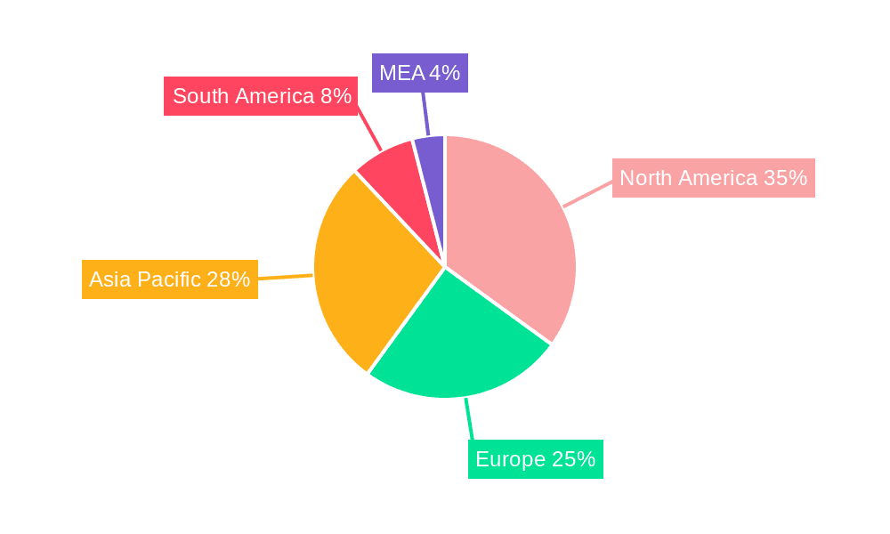 Onshore Oil And Gas Pipeline Market Market Share by Region - Global Geographic Distribution