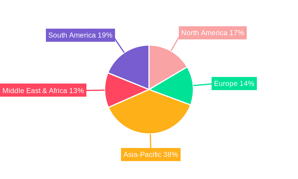 Pour Point Depressants Market Market Share by Region - Global Geographic Distribution