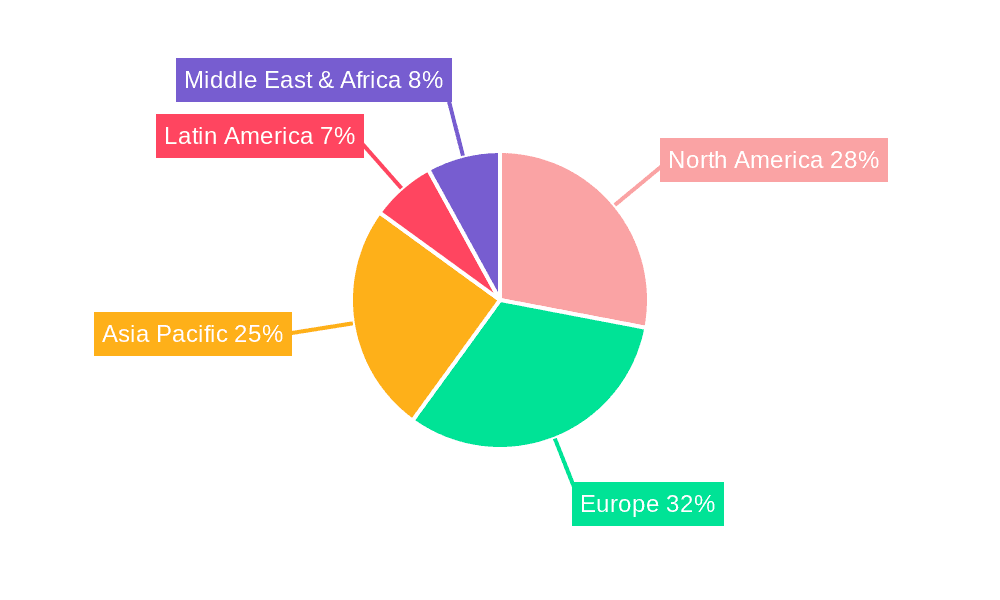 Radiation Cured Coatings Market Market Share by Region - Global Geographic Distribution