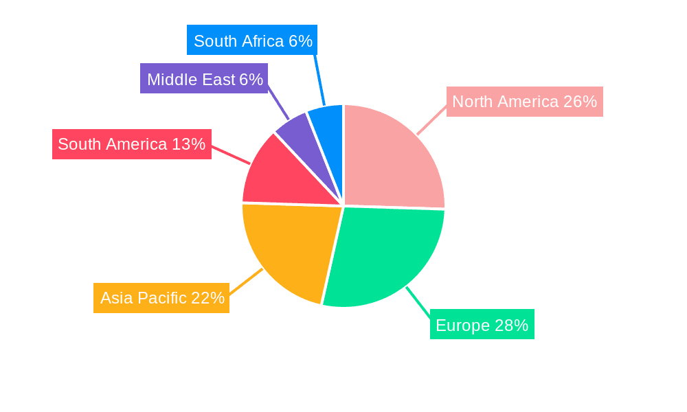Releasing Agent Market Market Share by Region - Global Geographic Distribution