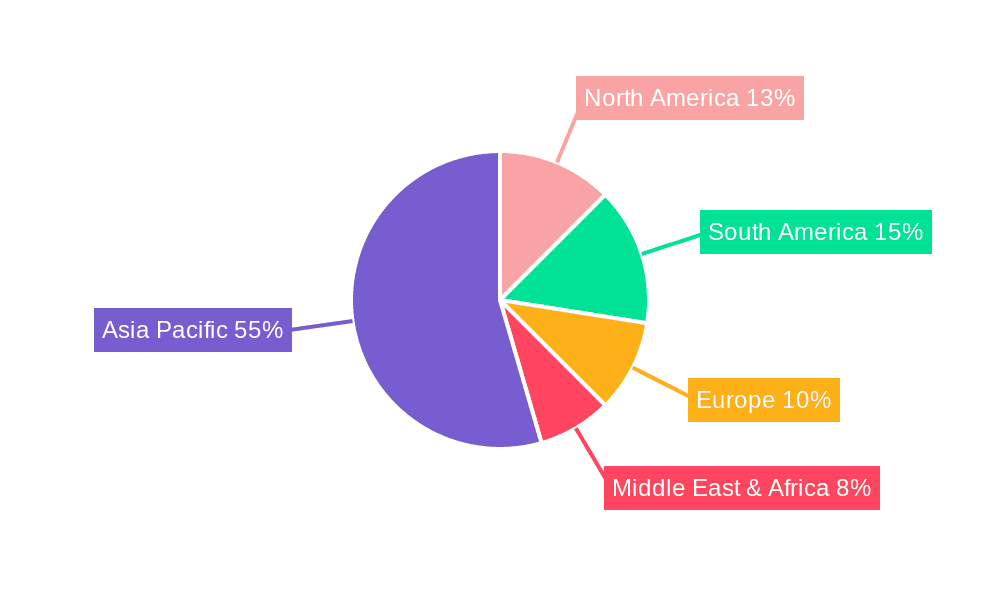 Rice Seed Market Market Share by Region - Global Geographic Distribution