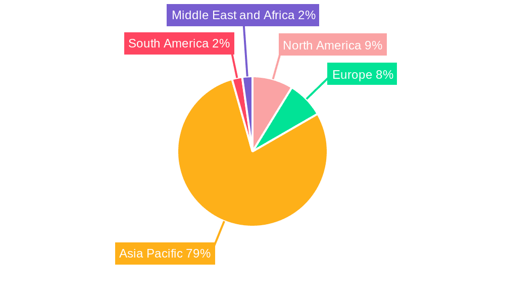 Synthetic Graphite Market Market Share by Region - Global Geographic Distribution