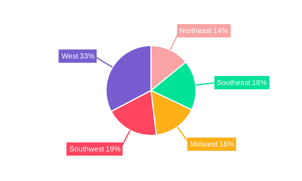 US Wood and Laminate Flooring Market Market Share by Region - Global Geographic Distribution