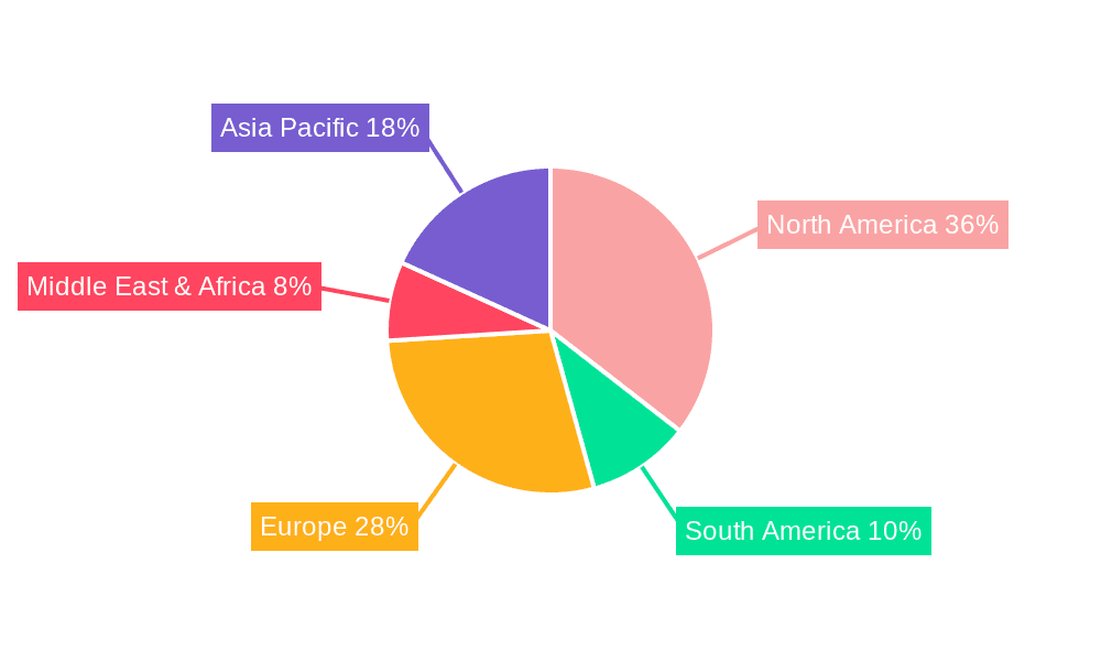 USA Protein Industry Market Share by Region - Global Geographic Distribution