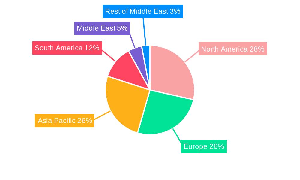 Dipping Sauces Market Market Share by Region - Global Geographic Distribution