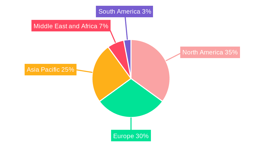 Global Oxytocin Market Market Share by Region - Global Geographic Distribution