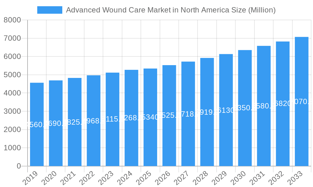 Advanced Wound Care Market in North America Market Size and Forecast (2024-2030)