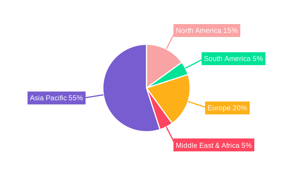 APAC Semiconductor Device Market For Processing Applications Market Share by Region - Global Geographic Distribution