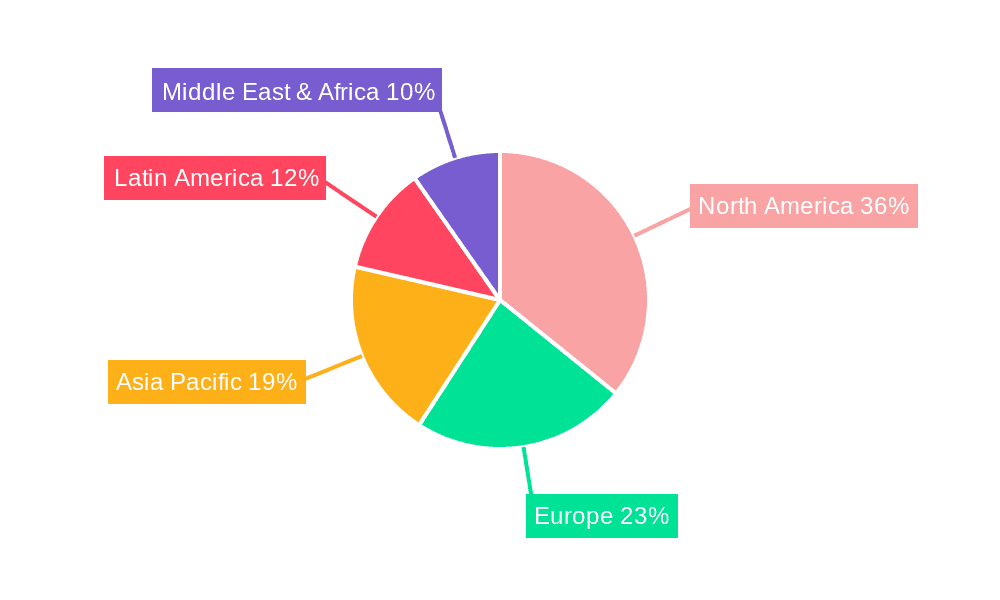 Advanced Wound Care Market in North America Market Share by Region - Global Geographic Distribution