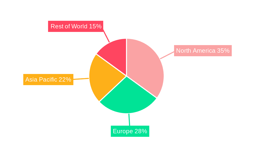 Aerospace And Defense Fiber Optic Cables Market Market Share by Region - Global Geographic Distribution