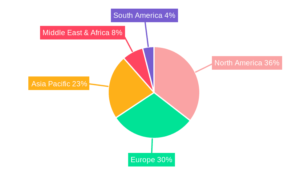 Aerospace Mergers and Acquisitions Market Market Share by Region - Global Geographic Distribution