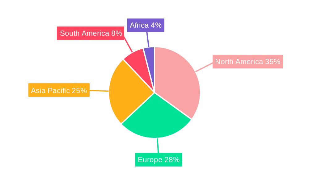 Animal Feed Organic Trace Minerals Market Market Share by Region - Global Geographic Distribution