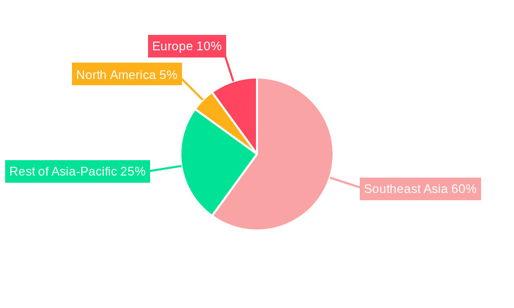 Construction Chemicals Market in Southeast Asia Market Share by Region - Global Geographic Distribution