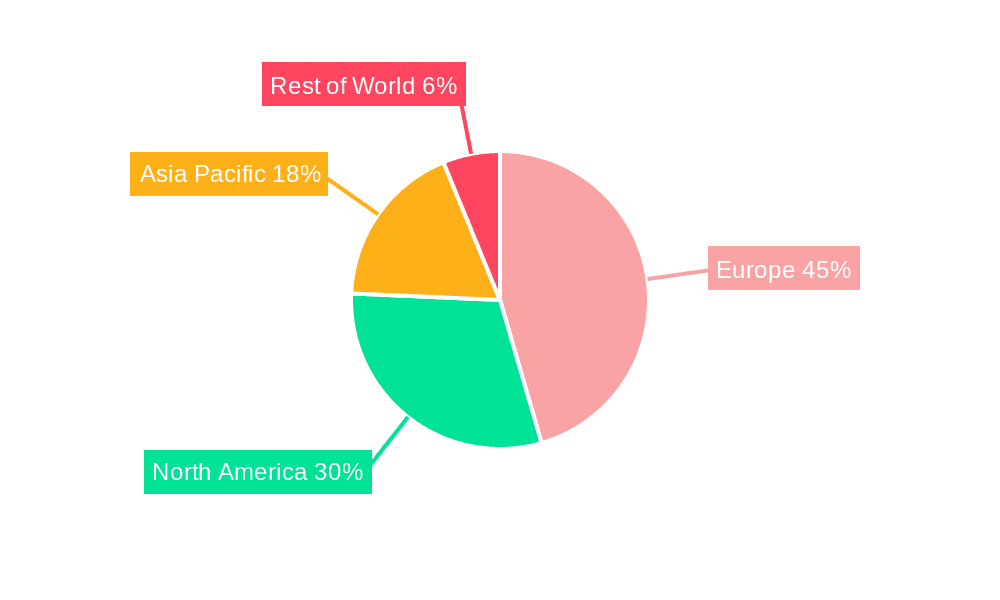 Europe Automotive Exhaust Aftertreatment Systems Market Market Share by Region - Global Geographic Distribution