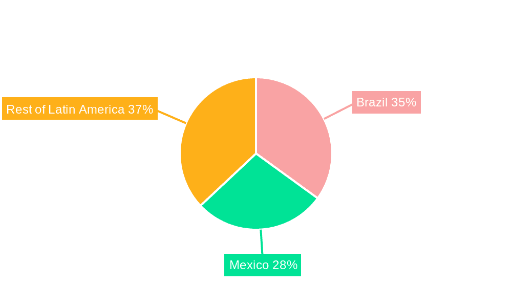 Latin America Active and Intelligent Packaging Market Market Share by Region - Global Geographic Distribution