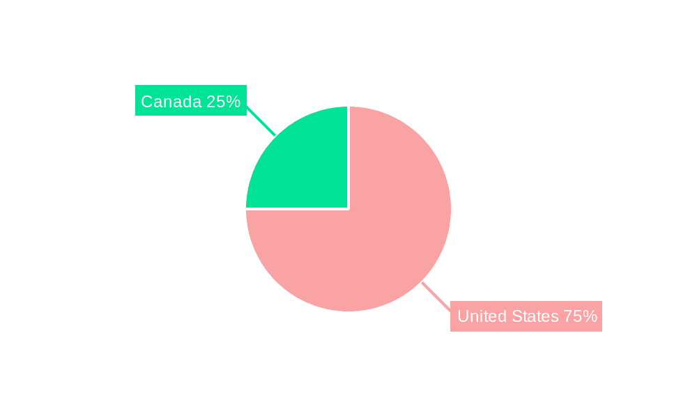 North America Charter Jet Services Market Market Share by Region - Global Geographic Distribution