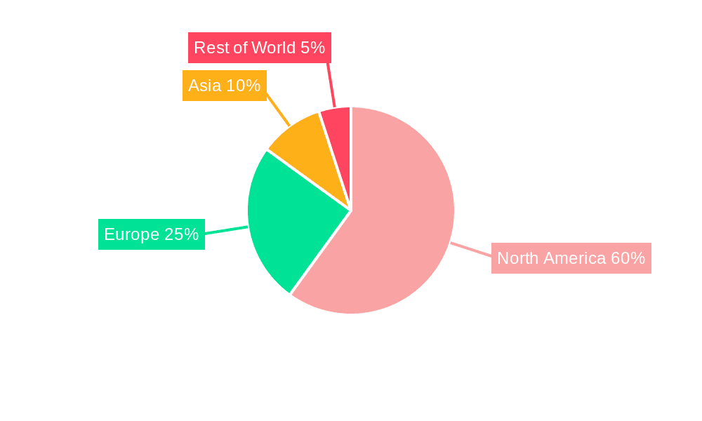 North America Lithium-ion Battery Market Market Share by Region - Global Geographic Distribution