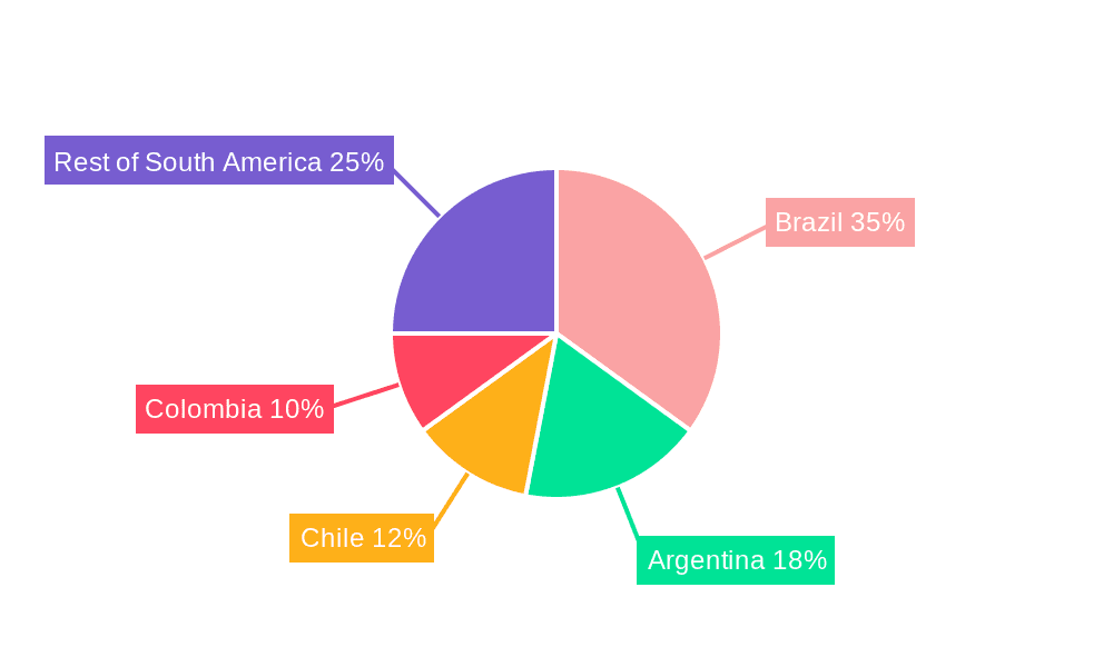 South America Freight And Logistics Market Market Share by Region - Global Geographic Distribution