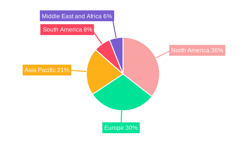 Independent Artists Market Market Share by Region - Global Geographic Distribution
