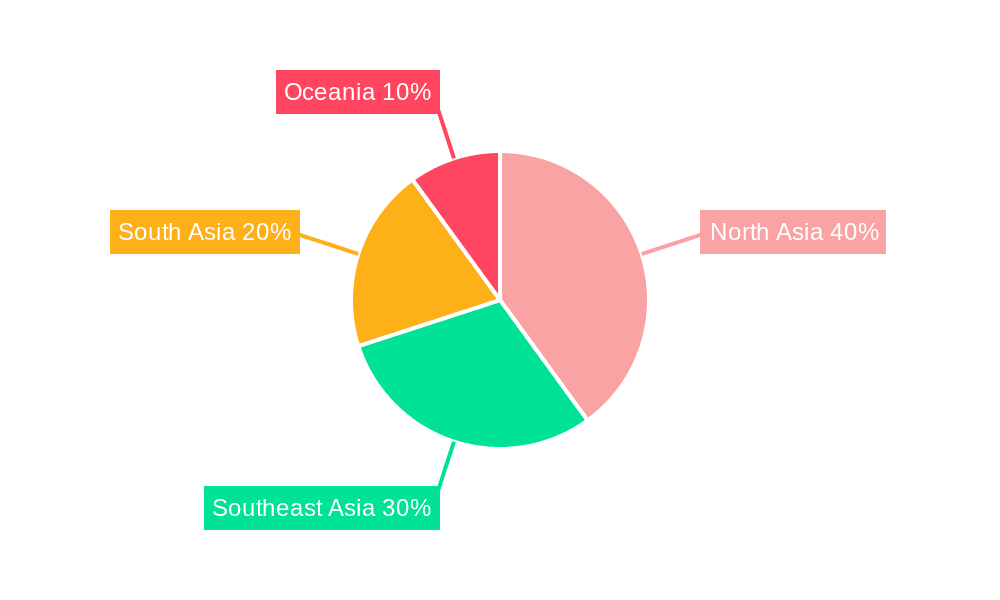 Asia-Pacific Marketing Agencies Market Market Share by Region - Global Geographic Distribution