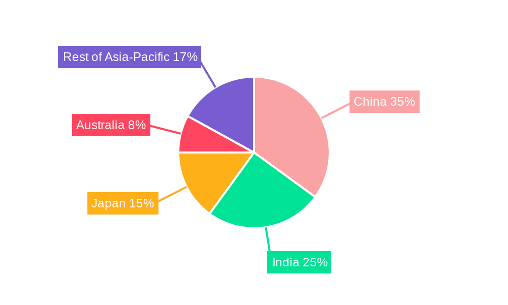 Asia Pacific Rail Freight Transport Market Market Share by Region - Global Geographic Distribution
