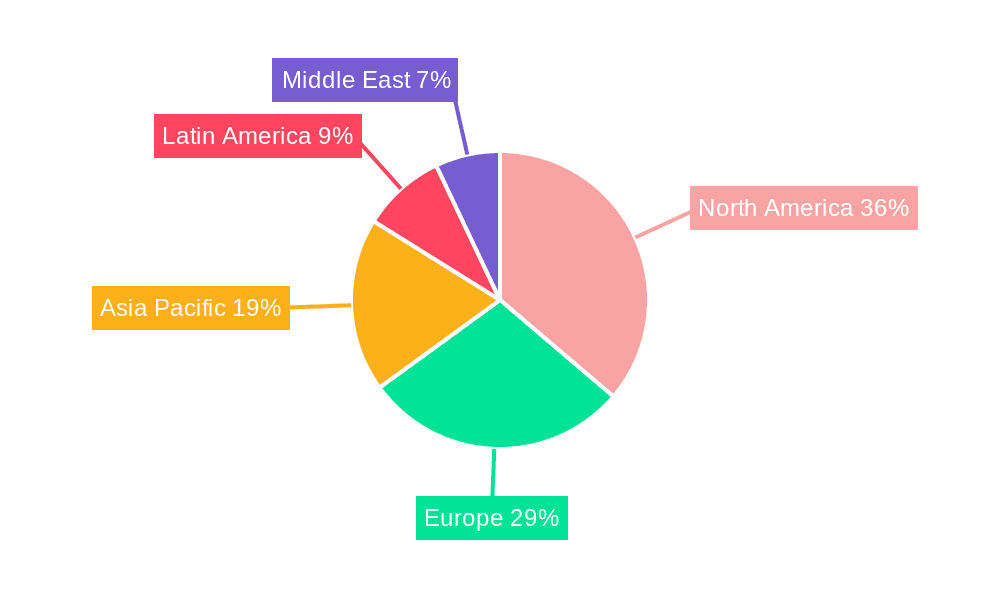 Aviation Cyber Security Market Market Share by Region - Global Geographic Distribution