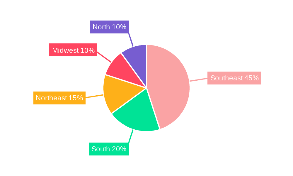 Brazil Plastic Bottles Market Market Share by Region - Global Geographic Distribution