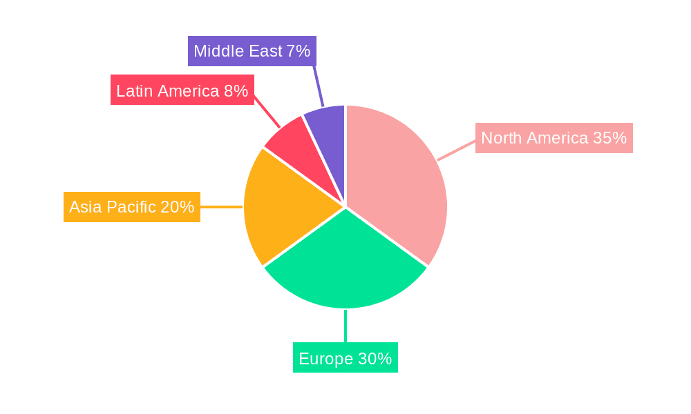 Business Jet Ground Handling Services Market Market Share by Region - Global Geographic Distribution